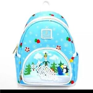Loungefly Elf Buddy's Snowball Fight & Sweets Mini Backpack